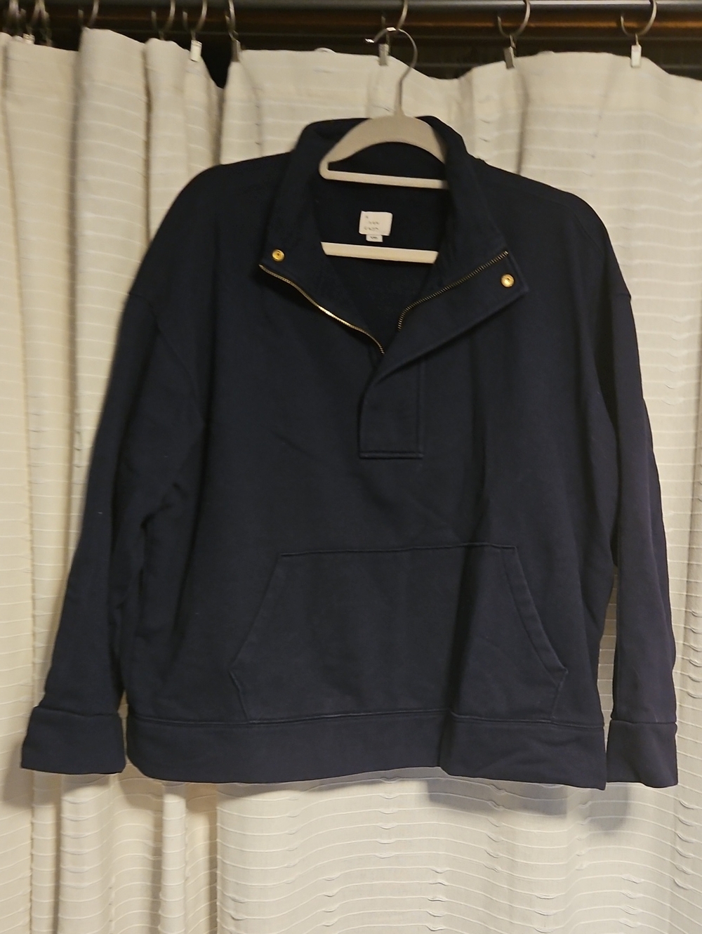 a new day Navy Zip-Front Pullover